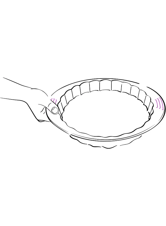 تيفال TEFAL قالب خبز | Easy Grip 27 سم قالب خبز تارت | فولاذ كربوني | ضمان لمدة سنتين | J1628345 رمادي 27سم