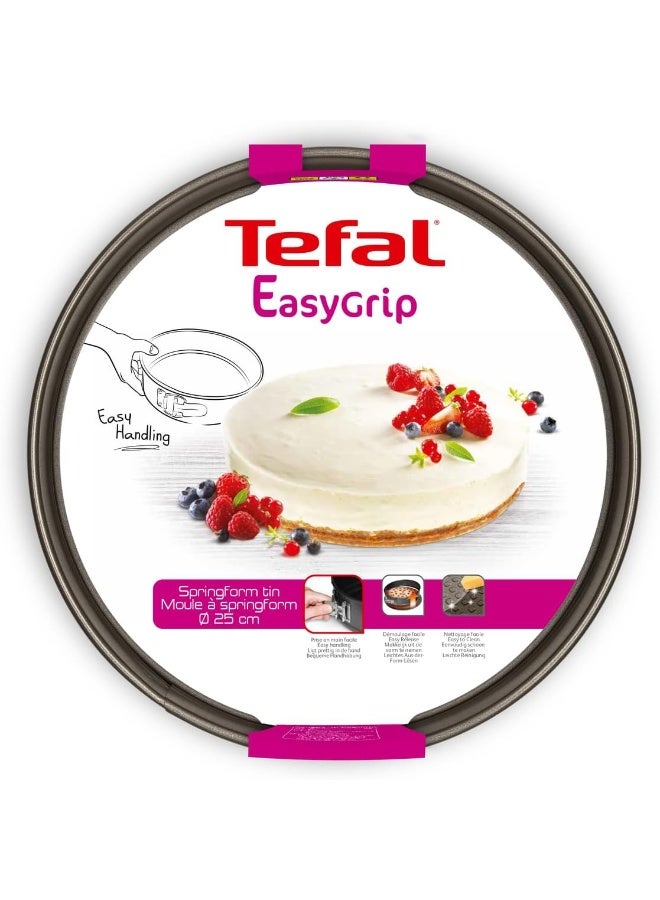 Tefal - Baking Mold | Easy Grip Springform 23Cm | Brown | Removable Belt | Carbon Steel | Non-Stick Coating | Easy Unmolding | Easy Cleaning | 2 Years Warranty | J1626145 Brown 23cm - Image 1