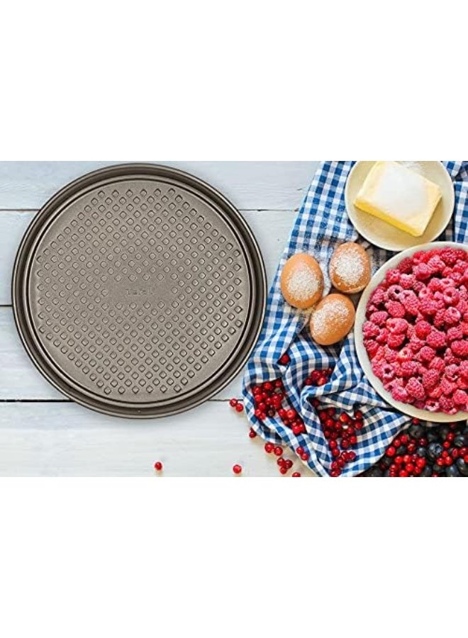 Tefal - TEFAL Spring Form Baking Mold | Easygrip 25 cm round baking tray | Carbon Steel | 2 Years Warranty | J1626245 Brown 25cm - Image 1