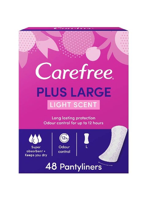 Panty Liners Plus Large Light Scent 48 Piece