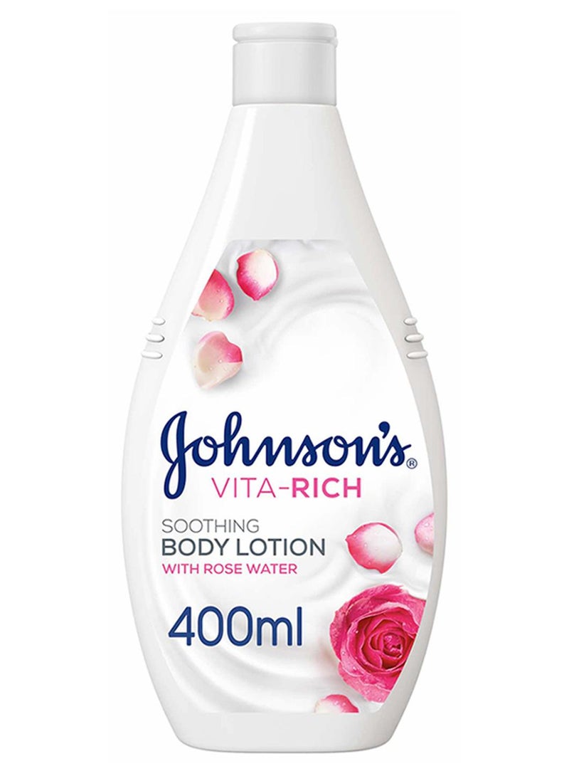 Johnson's Body Lotion - Vita-Rich Soothing Rose Water Rose Water 400ml - Image 1