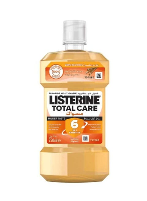 Total Care Miswak Daily Mouthwash Milder Taste Zero Alcohol Fluoride orange 250ml