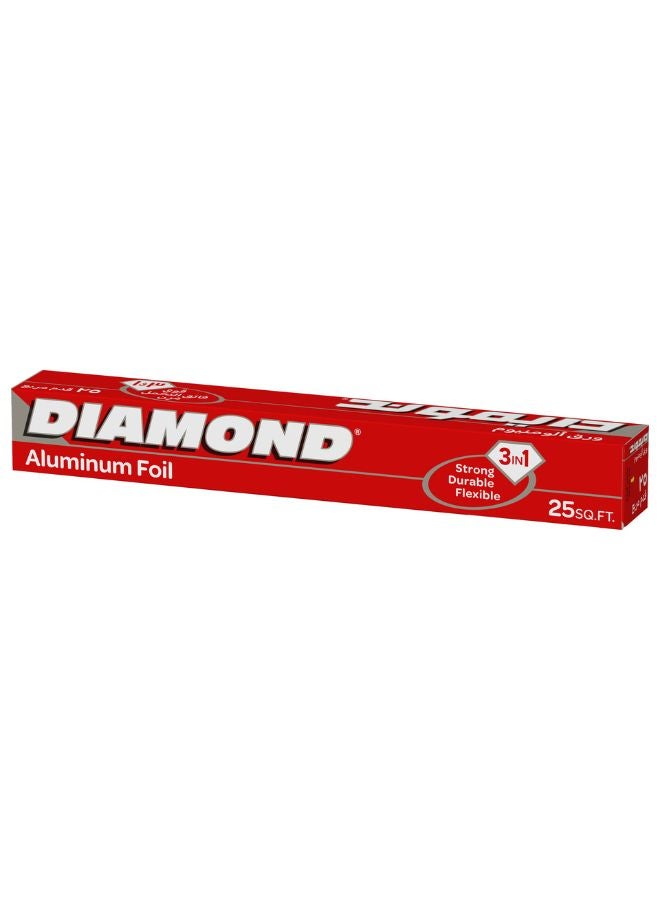 Diamond Aluminium Foil 25 sq. Feet Silver  - Image 2