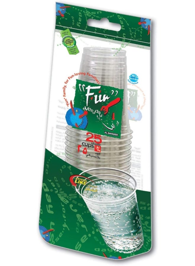 Fun 25-Piece Disposable Cups Clear  - Image 3