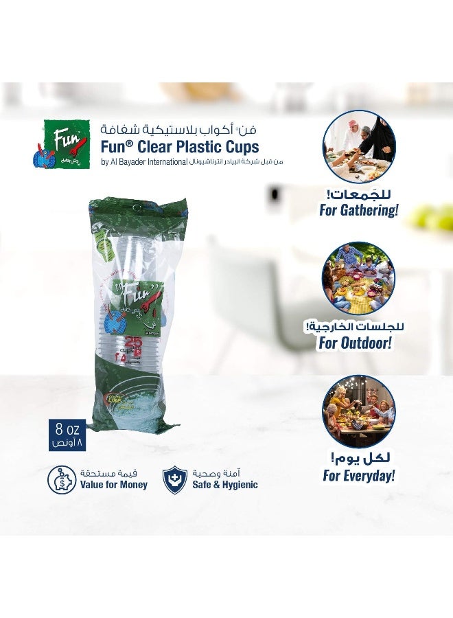 Fun 25-Piece Disposable Cups Clear  - Image 4