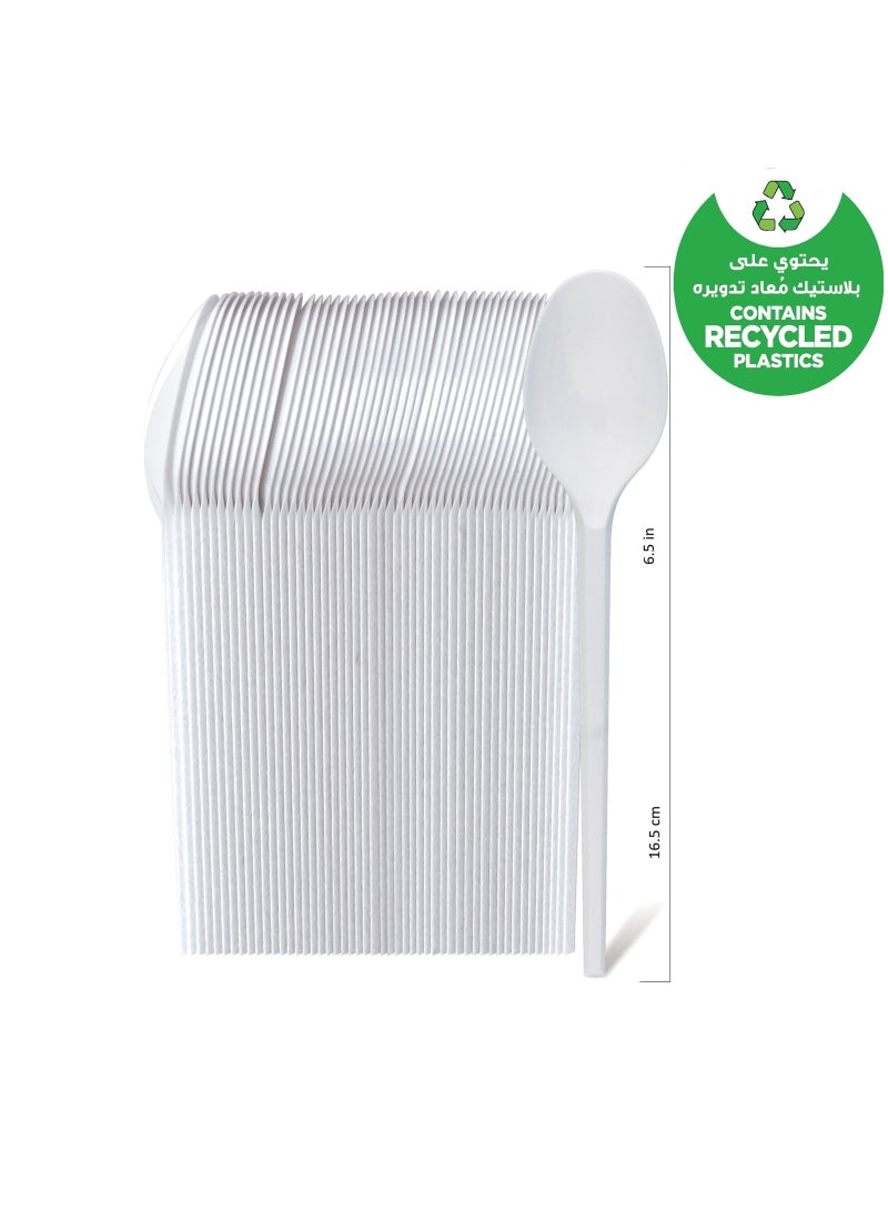 Fun 50-Piece Disposable Spoons White - Image 4