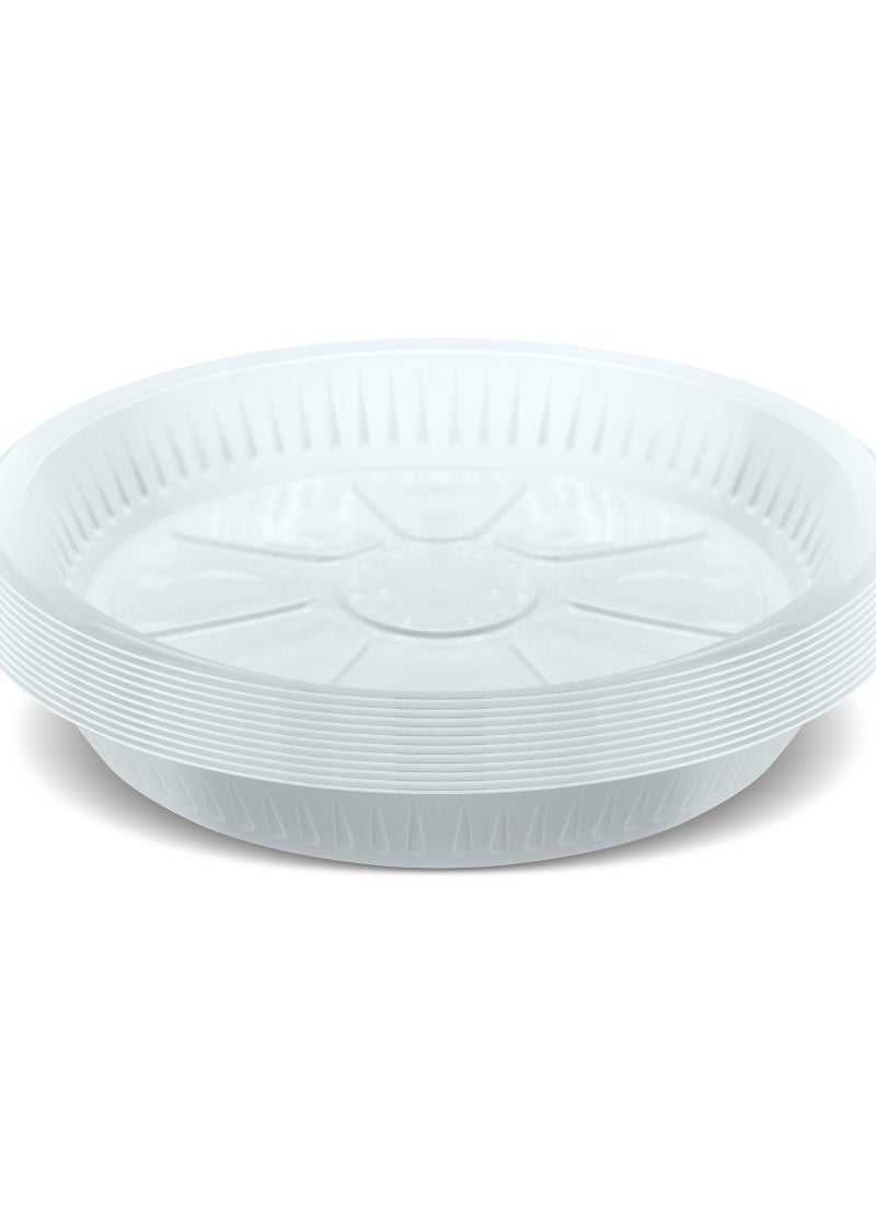 Disposable Plates 50 Pieces White 22cm - pnsku/N12019849A/45/_/1740862758/da15fc30-c857-4c63-9bf7-5a89332e5e1a