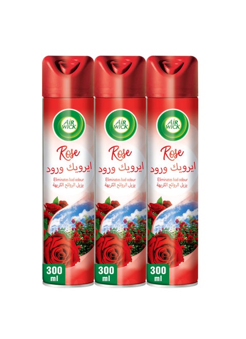 Rose Aerosol Pack Of 3 300ml
