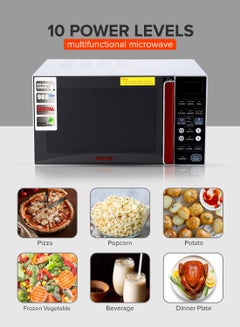 GEEPAS Digital Microwave Oven - Microwave Oven with Multiple Cooking Menus |Reheating & Defrost Function |Child Lock |Digital Controls 27 L 900 W GMO1876 Silver  - Image 5