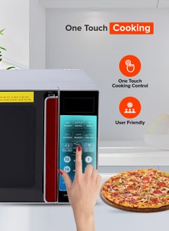 GEEPAS Digital Microwave Oven - Microwave Oven with Multiple Cooking Menus |Reheating & Defrost Function |Child Lock |Digital Controls 27 L 900 W GMO1876 Silver  - Image 3