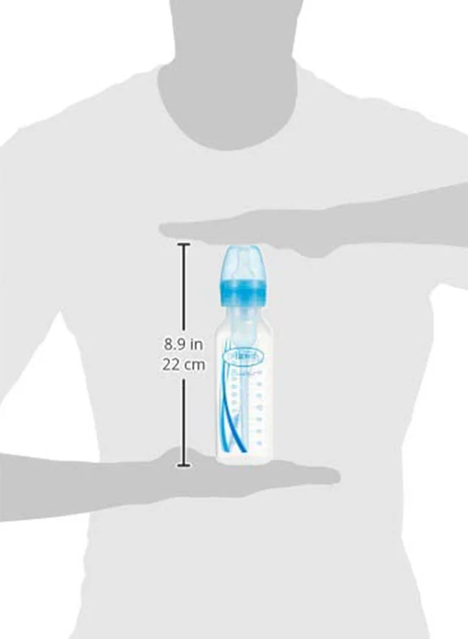 Dr. Brown’s 8 Oz/250 Ml Anti-Colic Pp Narrow Options+ Bottle - Blue, 2-Pack