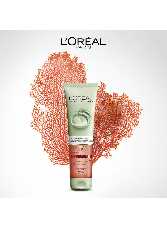 L'OREAL PARIS - Pure Clay Exfoliating Gel Wash Clear 150ml - Image 1