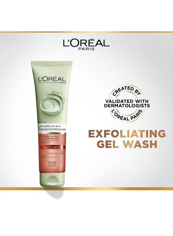 L'OREAL PARIS - Pure Clay Exfoliating Gel Wash Clear 150ml - Image 1
