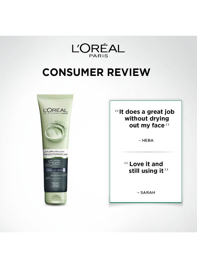 L'OREAL PARIS - Pure Clay Detoxifying Gel Wash Black 150ml - Image 1