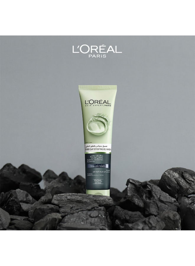 L'OREAL PARIS - Pure Clay Detoxifying Gel Wash Black 150ml - Image 1
