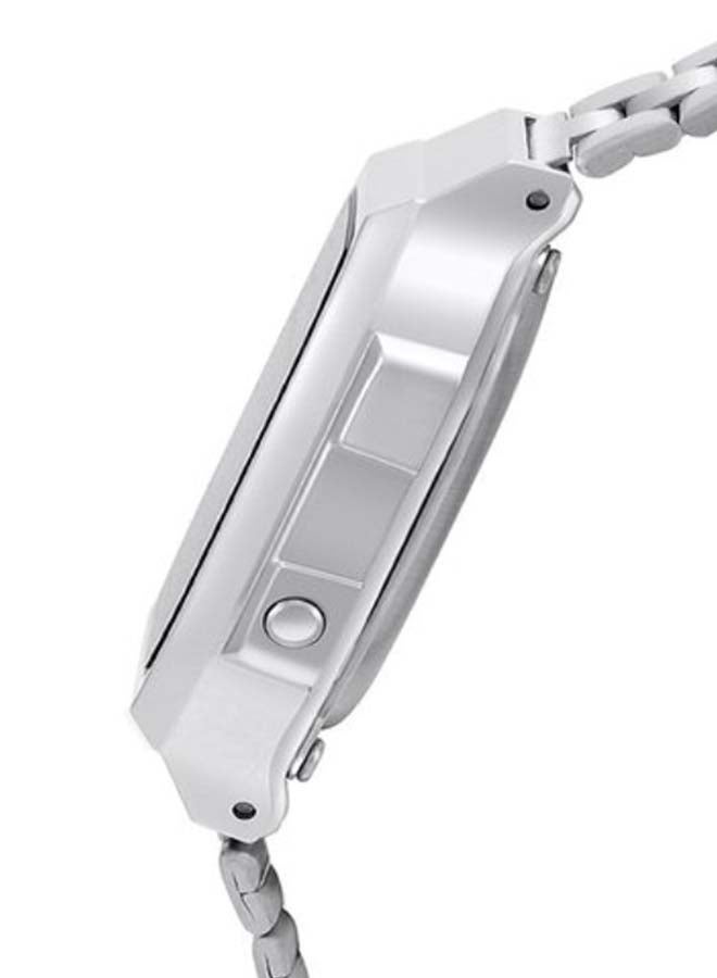 كاسيو ساعة يد كوارتز رقمية كلاسيكية طراز A159W - قياس 32 مم - لون فضي للرجال - Image 5