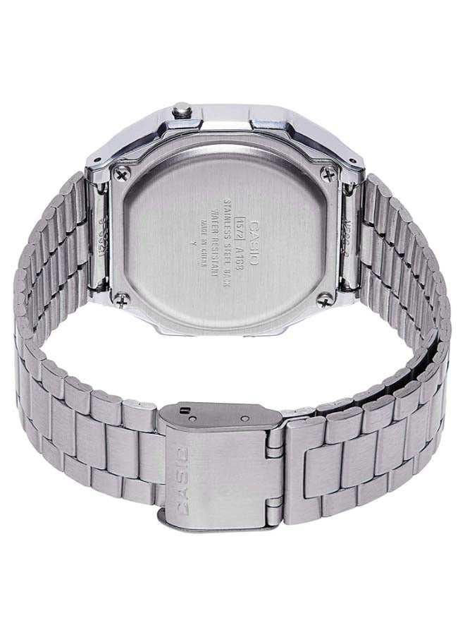 كاسيو ساعة يد كوارتز رقمية كلاسيكية طراز A159W - قياس 32 مم - لون فضي للرجال - Image 2
