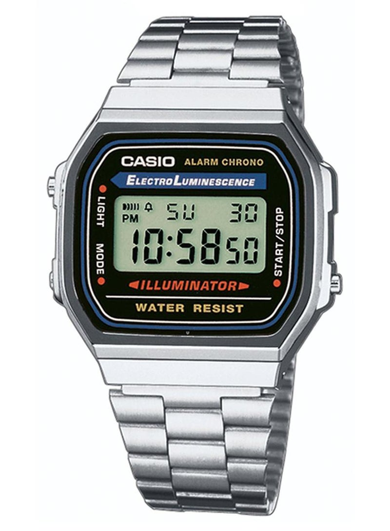 كاسيو ساعة يد كوارتز رقمية كلاسيكية طراز A159W - قياس 32 مم - لون فضي للرجال - Image 1