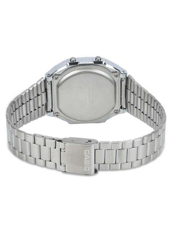 كاسيو ساعة رقمية مضيئة ستانلس ستيل A168WA - 34 ملم - فضي - Image 2