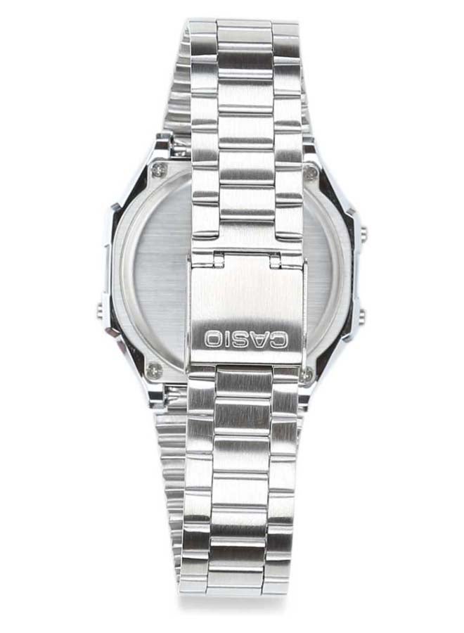 كاسيو ساعة رقمية مضيئة ستانلس ستيل A168WA - 34 ملم - فضي - Image 3