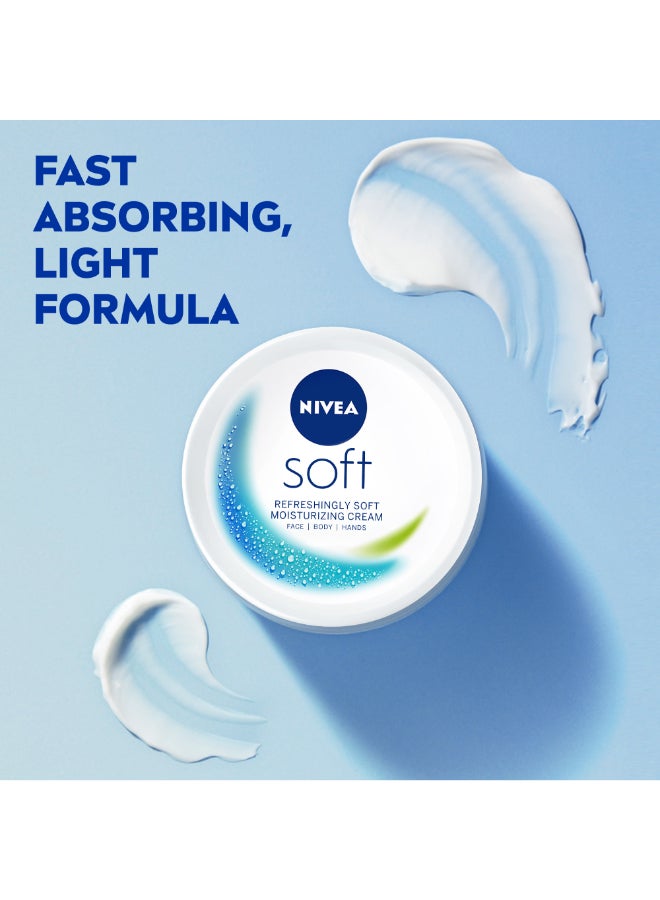 Nivea Soft Refreshingly Moisturizing Cream With Vegan Formula For Face Body And Hand 200ml - Image 4