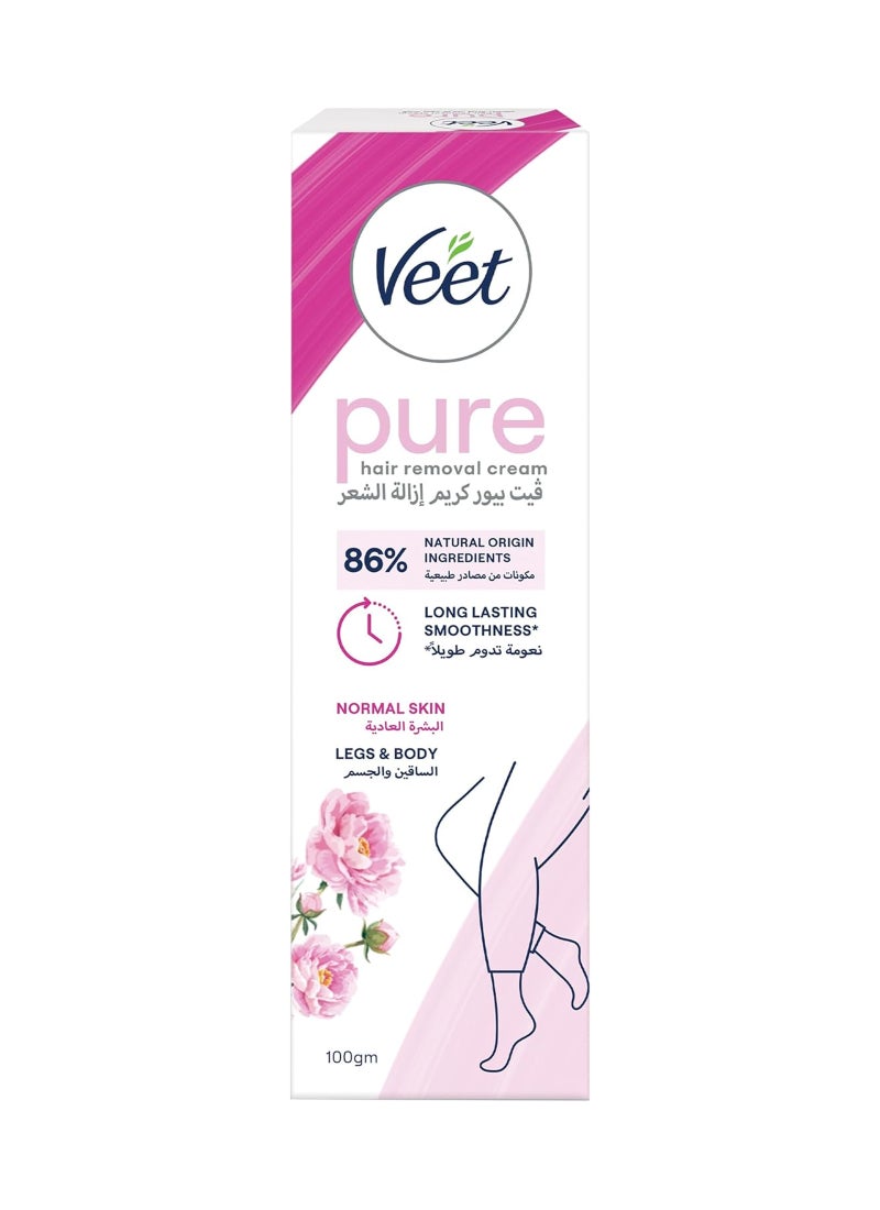 Veet Moisturising Lotus Flower And Legs Silky Fresh Hair Removal Cream For Normal Skin 100grams - Image 1