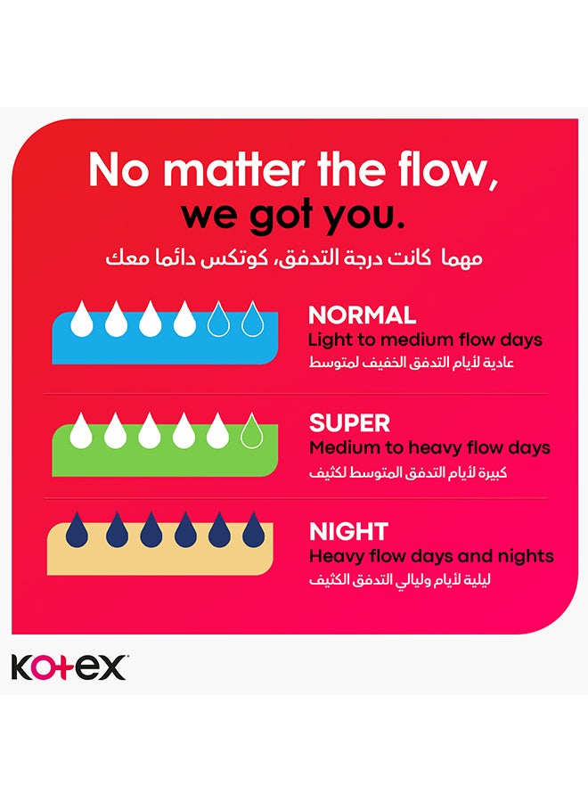 Kotex - Ultra Thin Pads, Super Size Sanitary Pads with Wings, 8 Sanitary Pads 8 Pieces - Image 1
