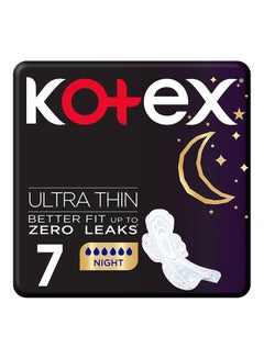 Ultra Thin Pads, Overnight Protection Sanitary Pads with Wings, 7 Sanitary Pads 7 Pieces