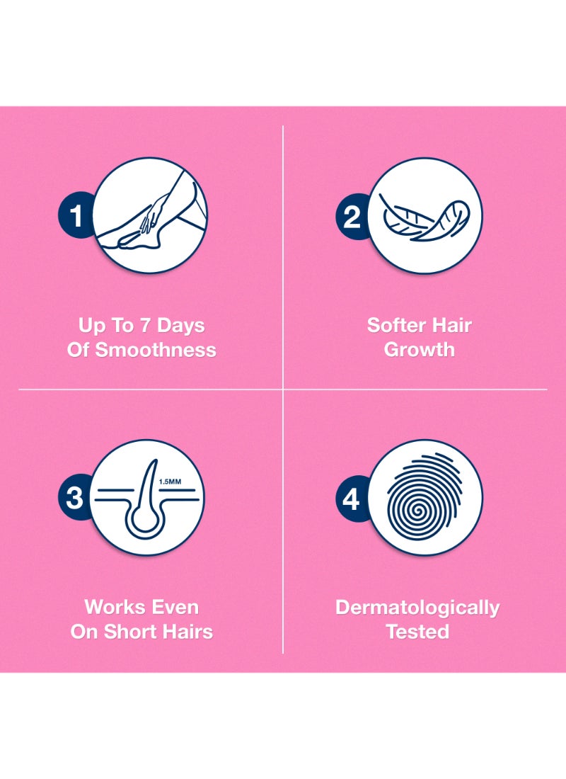 Veet Soothing Aloe Vera And Violet Blossom Silky Fresh Hair Removal Body And Legs Cream For Sensitive Skin 100.0grams  - Image 4