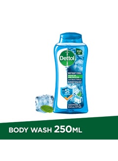 Dettol Instant Cool Antibacterial Bodywash With Menthol & Eucalyptus 250ml  - Image 1