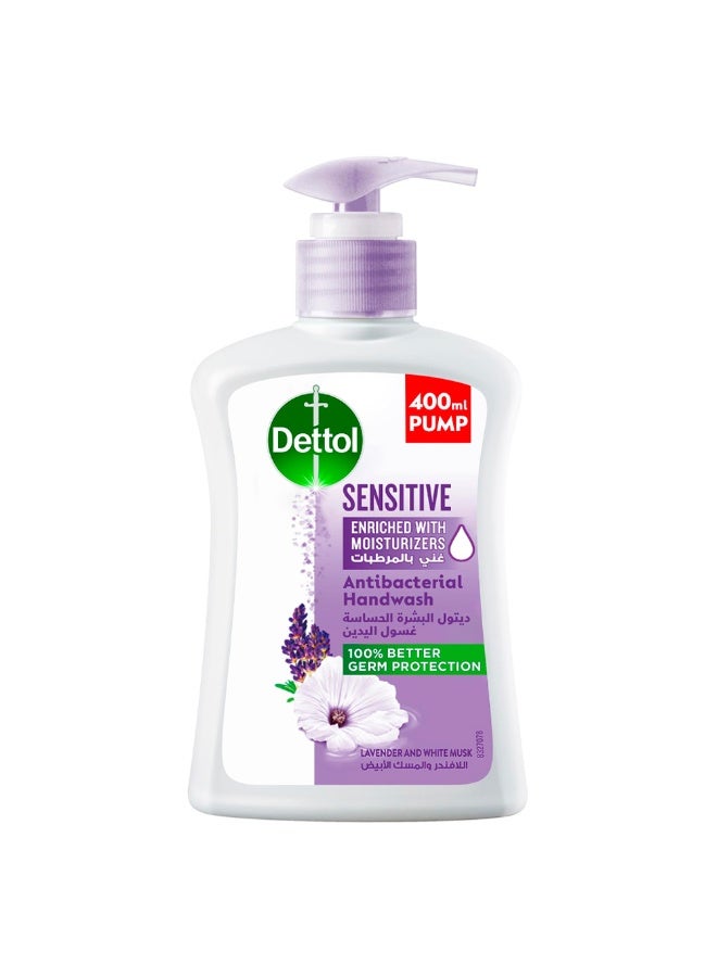Dettol - Sensitive Anti-Bacterial Liquid Handwash, 400ml - Image 1