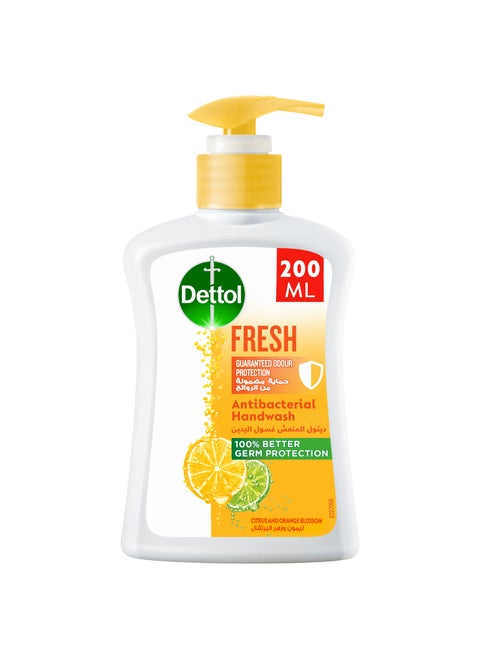 Fresh Handwash Liquid Soap Pump Citrus And Orange Blossom Fragrance 200ml