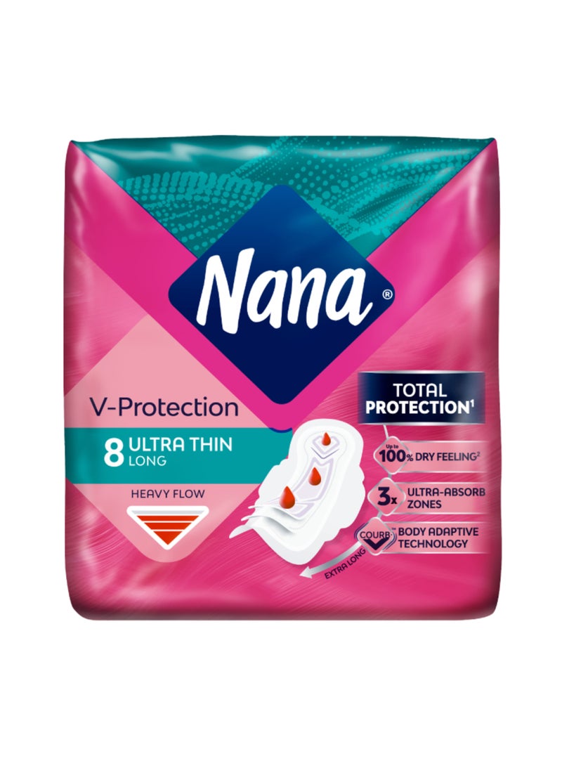 Nana Ultra Thin 8 Pads White - Image 1