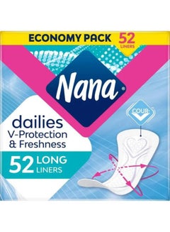 Nana 52-Piece Daily Fresh Long Panty Liners 