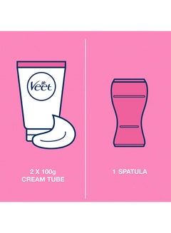 Veet Dry Skin Hair Removal Cream 100g Pack Of 2  - Image 3