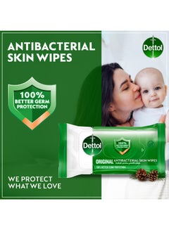 Dettol Original Antibacterial Skin Wipes , Pack of 50 Water Wipes  - Image 2