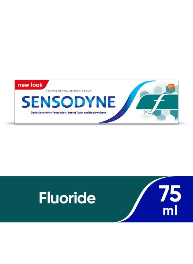 Sensodyne Flouride Toothpaste for Sensitive Teeth, Strong Healthy Teeth- 75ml