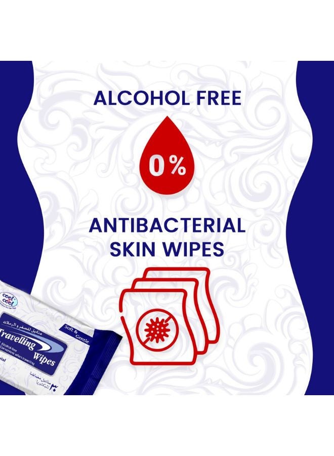 Cool & Cool Travelling Wipes 30 Sheets Pack of 3 Blue  - Image 3