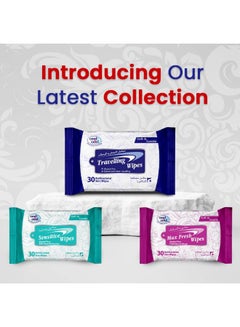 Cool & Cool Travelling Wipes 30 Sheets Pack of 3 Blue  - Image 5
