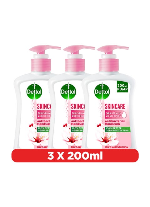 Skincare Anti-Bacterial Handwash Pack of 3 200ml