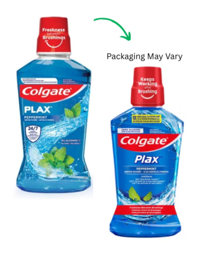 Colgate Plax Peppermint Mouthwash, 500ml Blue 500ml - Image 1