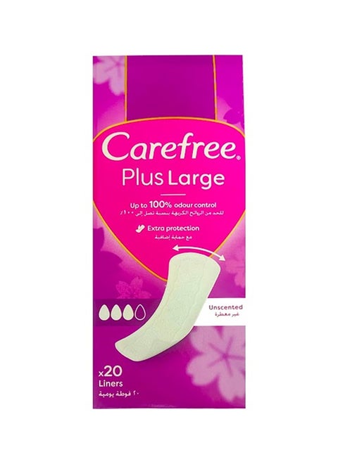 Plus Large Unscented Panty Liners 20 Piece