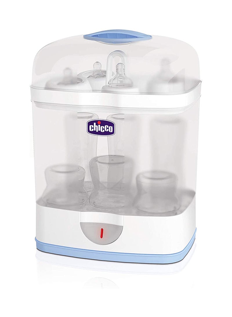 Chicco - 2-In-1 Sterilnatural Steam Sterilizer 24-hour Protection With Adjustable Size Bpa Free - Clear/White - Image 1