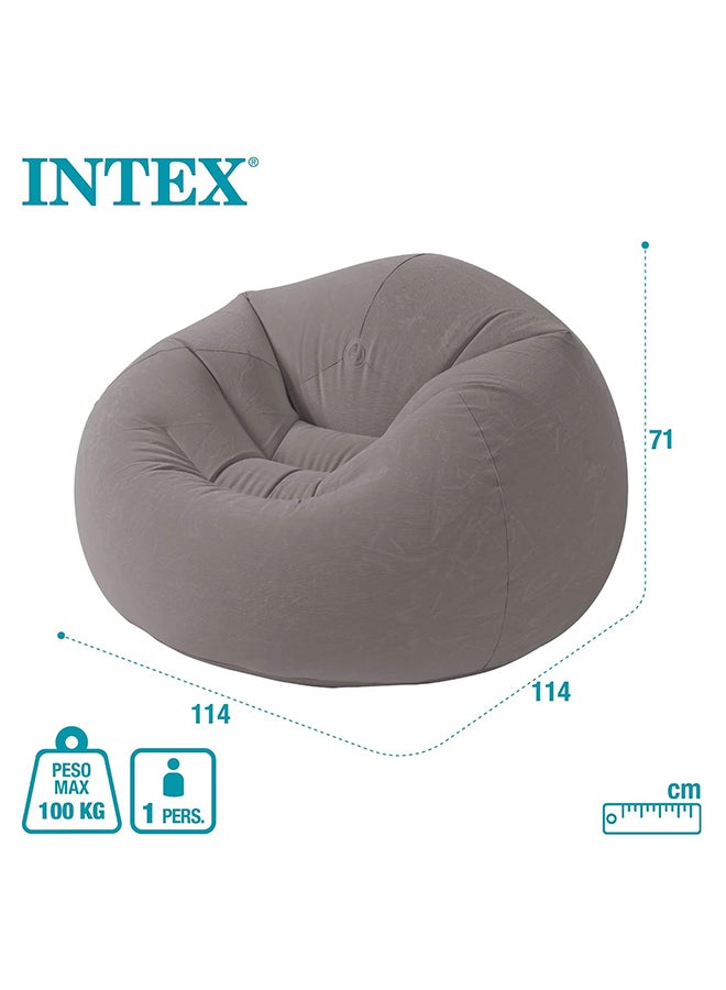 Beanless Bag Inflatable Lounge Chair Grey 114x114x71cm - pnsku/N12273227A/45/_/1715147325/ad6f9de0-a24f-44a0-b604-cf4aaf31d978