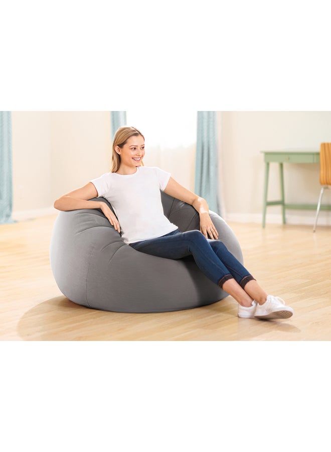 INTEX Beanless Bag Inflatable Lounge Chair Grey 114x114x71cm - Image 2