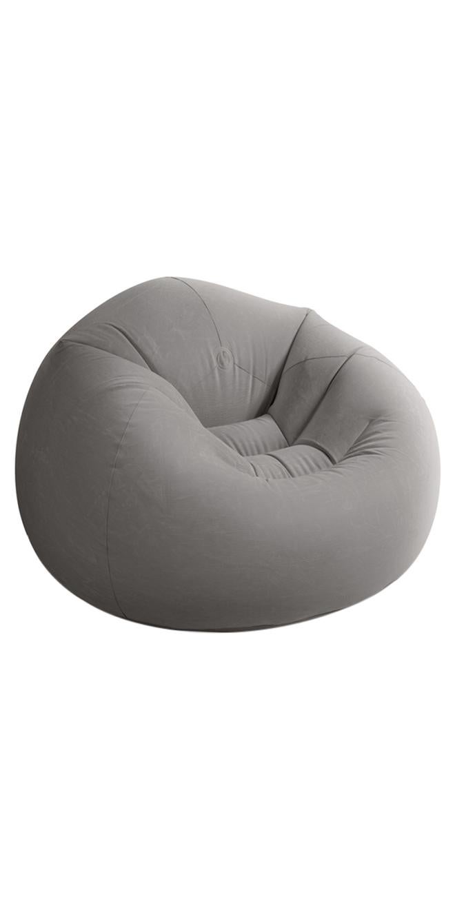INTEX Beanless Bag Inflatable Lounge Chair Grey 114x114x71cm - Image 1