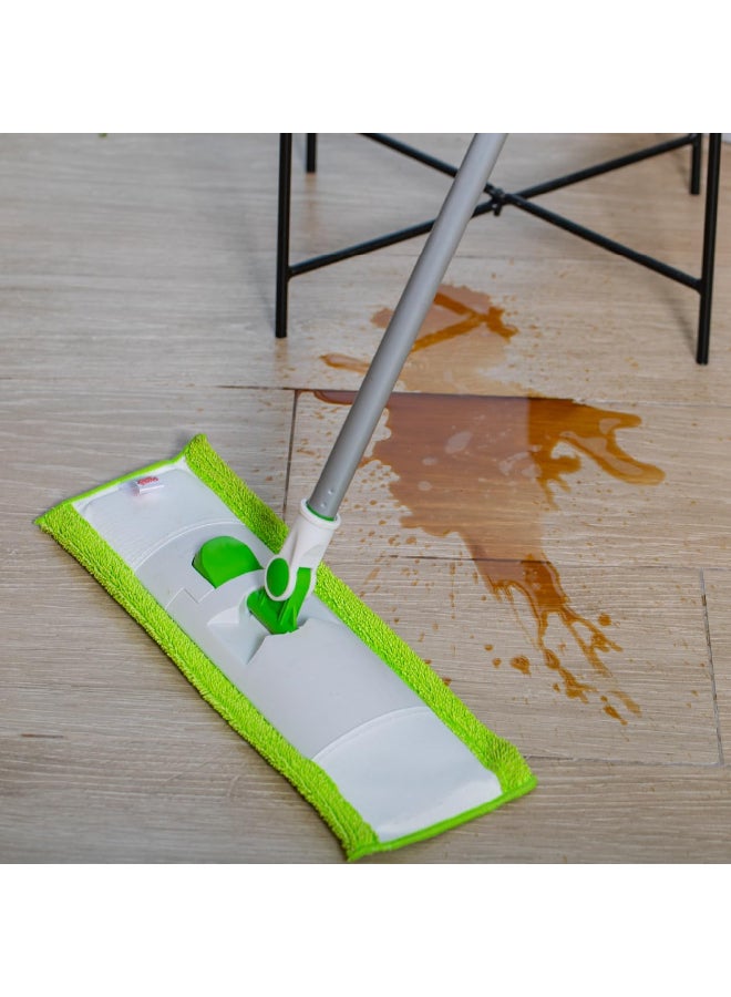 Scotch Brite Scotch-Brite Microfiber Hardwood Flat Floor Mop with Stick - Efficient Dust and Dirt Cleaning for Hardwood and Laminate Floors Green - Image 5