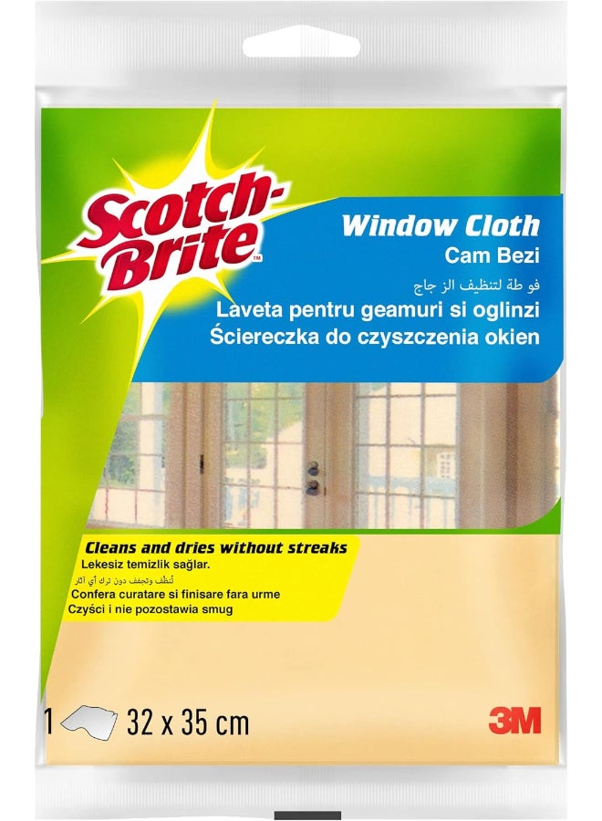 Scotch Brite Scotch-Brite Window Wipe Multi-Purpose Cleaning Cloth - 32 x 35 cm Beige - Image 1