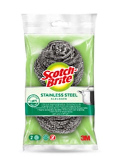 Scotch Brite Stainless Steel Spirals, 2 Pieces Silver  - Image 1