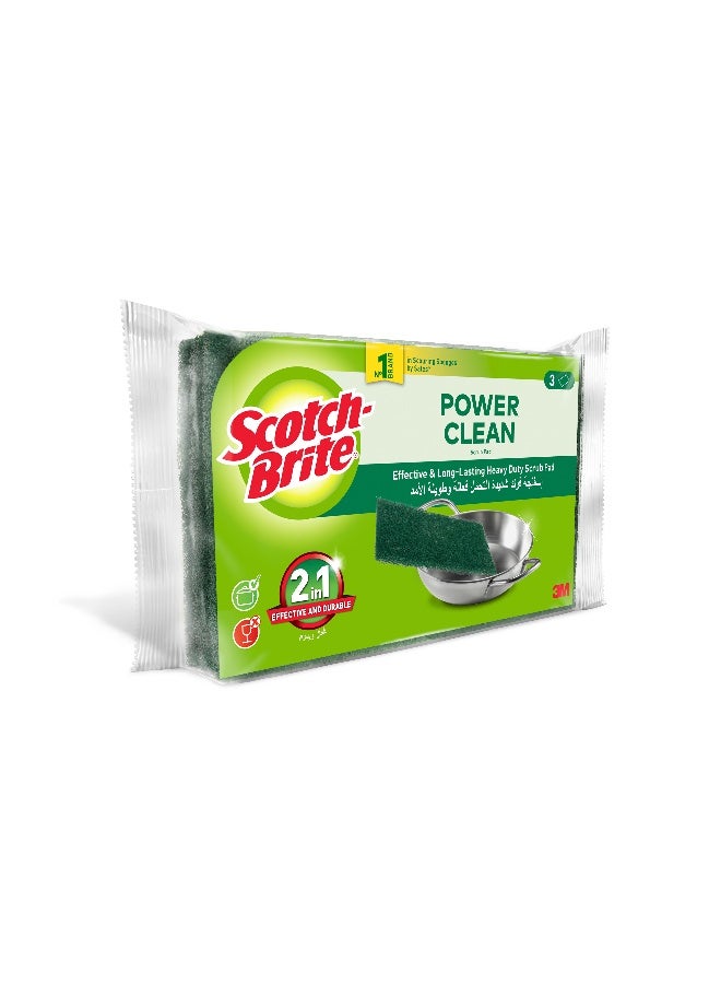 Scotch Brite Heavy Duty Classic Scouring pad, 3 units/pack | Kitchen sponge | Dish sponge | Scrub | General Purpose Cleaning | Food Safe | Non-Rusting | Kitchen, Garage, Outdoor - Image 3